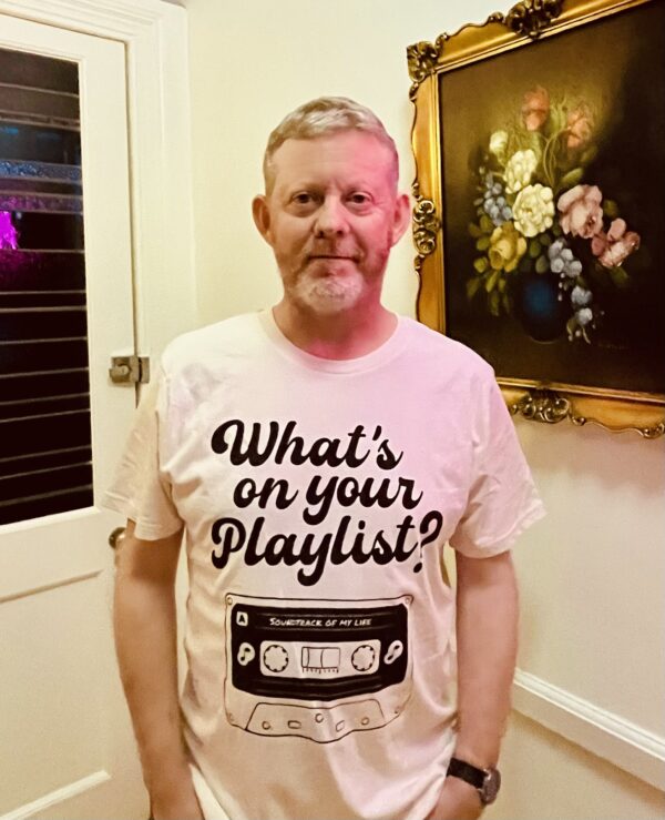 ‘What’s on your playlist?’ T-shirt - Image 4